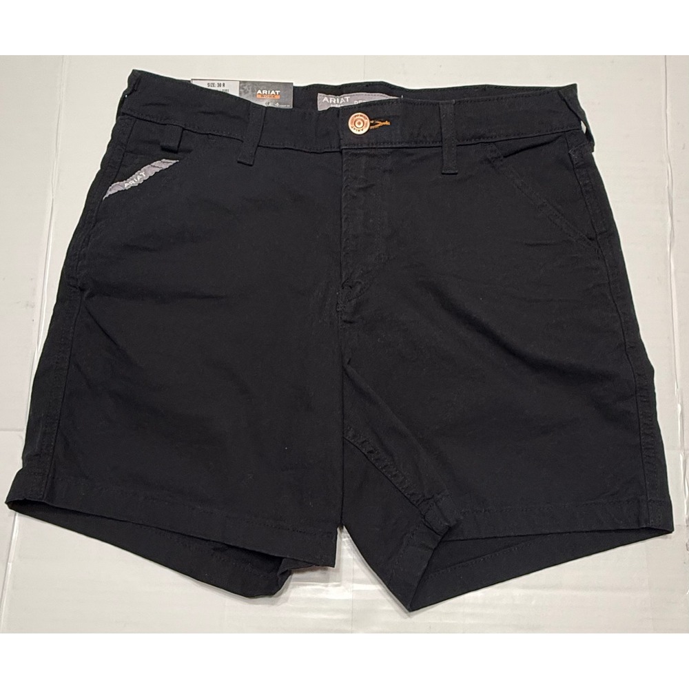 Ariat Rebar Women 30 R Black Made Tough DuraStretch Perfect Rise Work Shorts